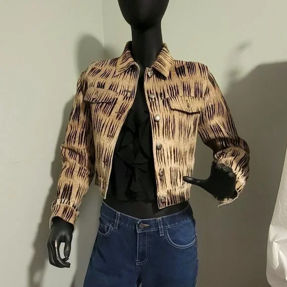 NWT Vintage FENDI SELLERIA Pony Hair Jungle Jacket - Picture 10 of 15